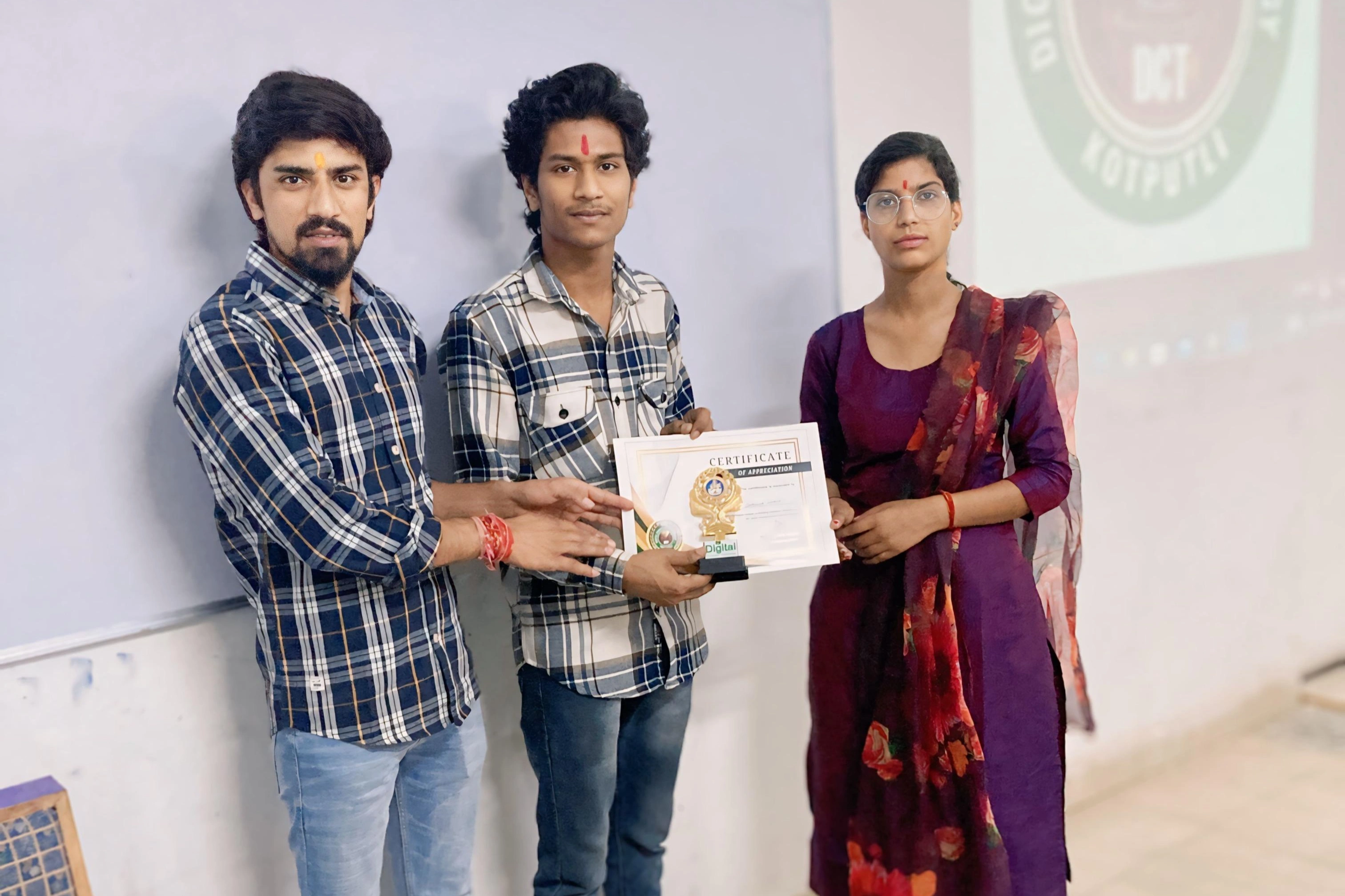 Digital Computer Technology Team Celebrating Achievement - Best Computer Coaching and Institute